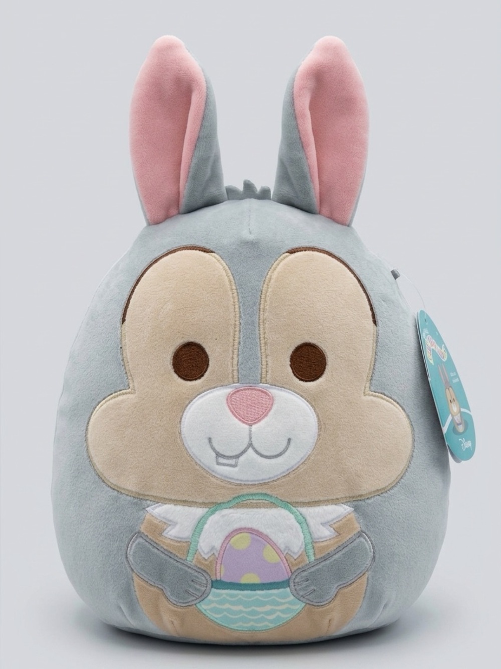 Disney Easter Squishmallow Thumper Bunny 10 Inch Plush Holding Easter Basket NWT